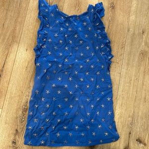tea Blue dress with gold stars